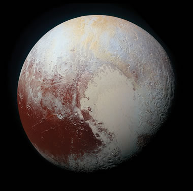 area of potential volcanic activity on Pluto