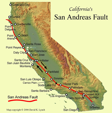 san andreas fault line