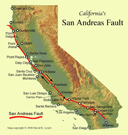 san andreas fault line