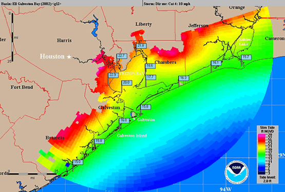 storm surge impact map