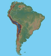 Andes Mountains map