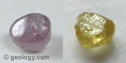 "Fancy" Diamonds yellow and purple