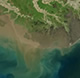 Sediment entering the Gulf of Mexico
