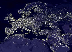 World at Night Satellite Image