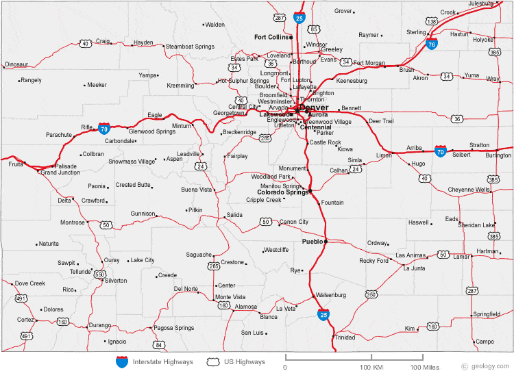 map of Colorado cities