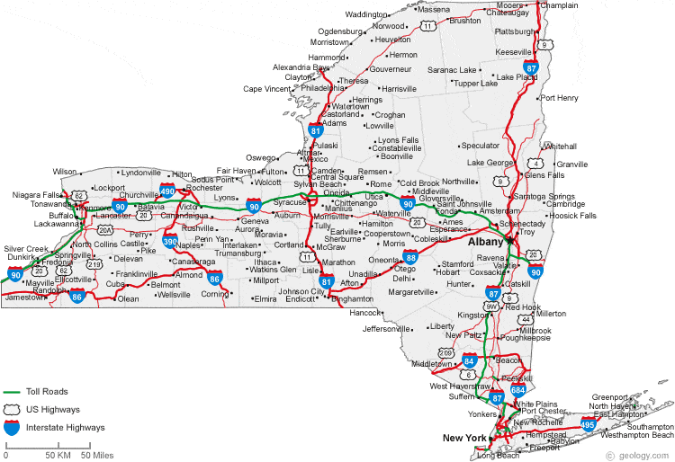 map of massachusetts cities. map of New York cities