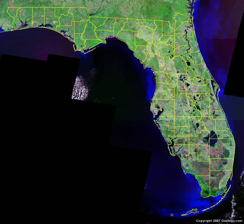 Satellite Map Of Florida
