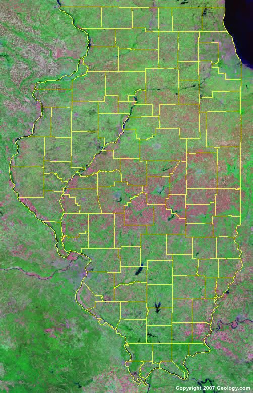 a map of illinois cities. Illinois County Map