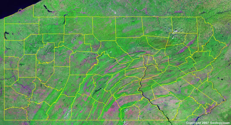 Pennsylvania County Map 1042