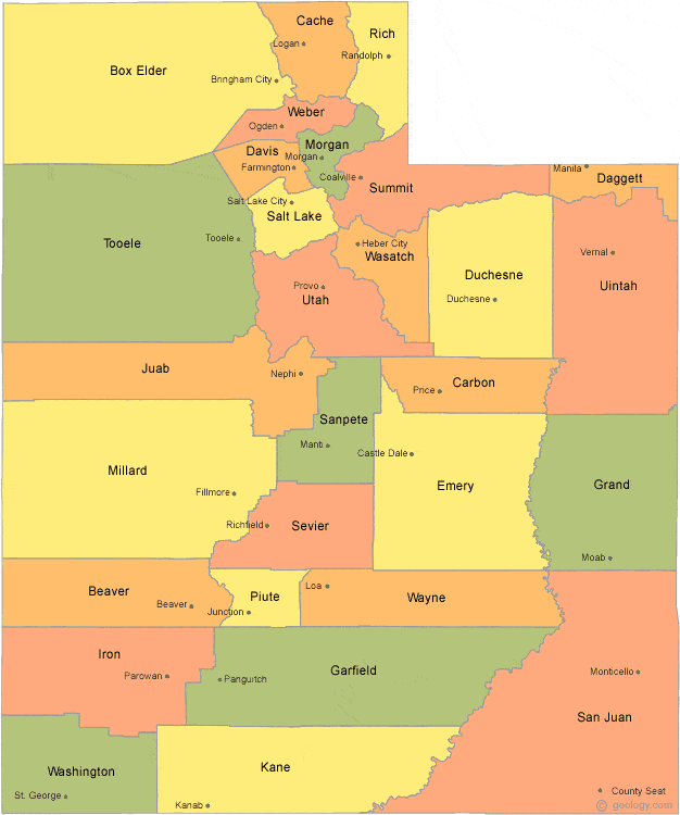 utah county seats