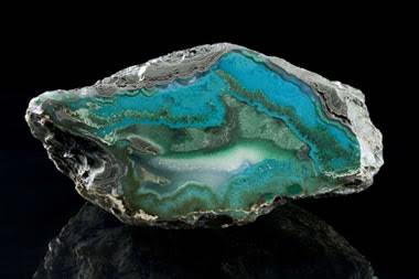 a nodule containing gem silica, malachite, chrysocolla