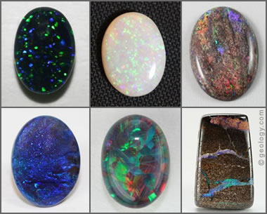 Pictures of Opal - Black, Fire, Boulder, Rough, Jelly, Crystal