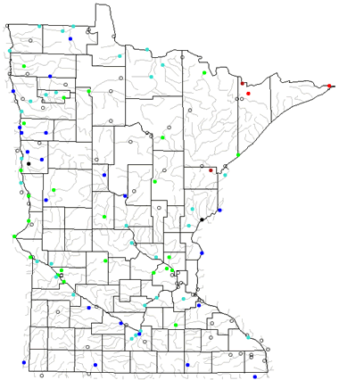 Minnesota river levels map
