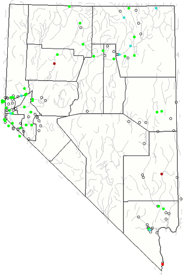 Nevada river levels map
