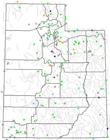 Utah river levels map