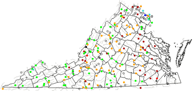 Virginia river levels map