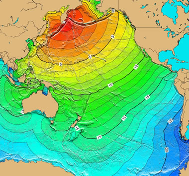 Pacific Ocean tsunami from Kamchatka, Russia earthqake