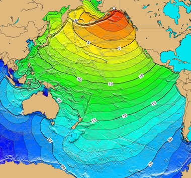 Pacific Ocean tsunami from Prince William Sound, Alaska earthqake