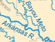 Arkansas rivers and lakes map