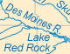 Iowa rivers and lakes map