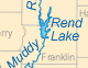 Illinois rivers and lakes map