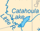Louisiana rivers and lakes map