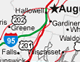 Maine Roads and Cities Map