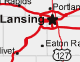Michigan Roads and Cities Map