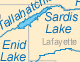 Mississippi rivers and lakes map