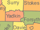North Carolina County Map