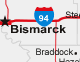 North Dakota Roads and Cities Map