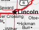 Nebraska Roads and Cities Map