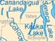 New York Rivers and lakes map