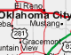 Oklahoma Roads and Cities Map