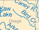 Oklahoma Rivers and lakes map