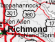 Virginia Roads and Cities Map