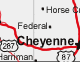 Wyoming Roads and Cities Map