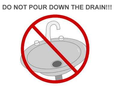 don't dump grit down the sink