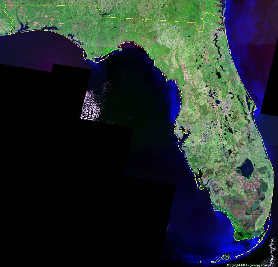 Satellite Map Of Florida