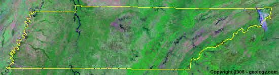 map of Tennessee