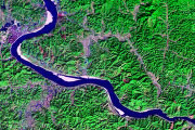 satellite images of lakes, rivers and swamps