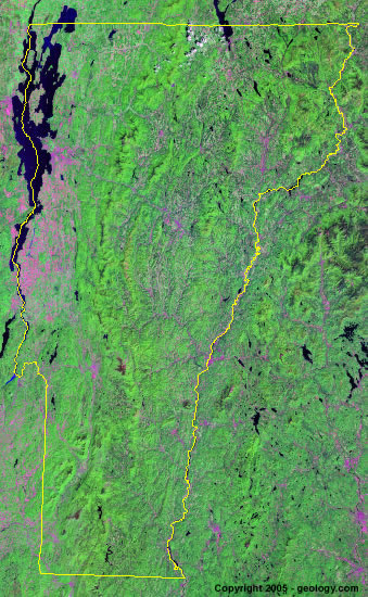 map of Vermont