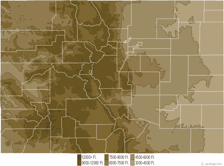 Colorado Physical Map