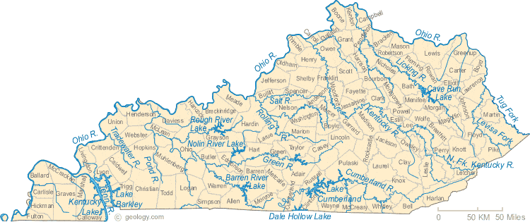 map of kentucky rivers