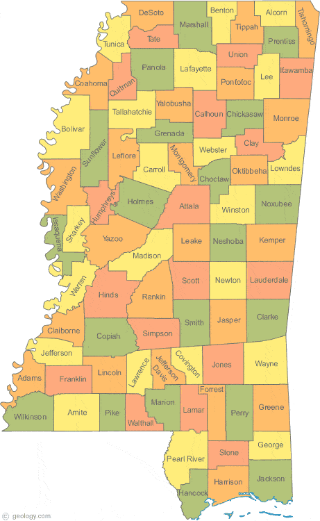 Map Mississippi