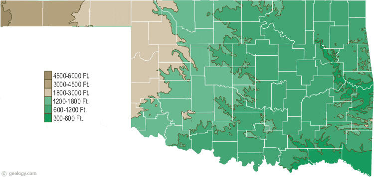 State Of Oklahoma Map View