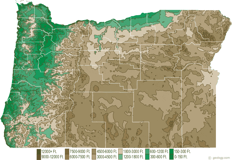 Who publishes a large map of Oregon?