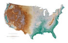 USA wall map