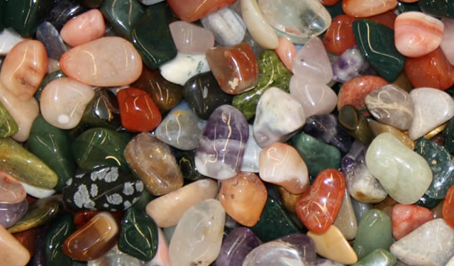 Natural tumbled stones