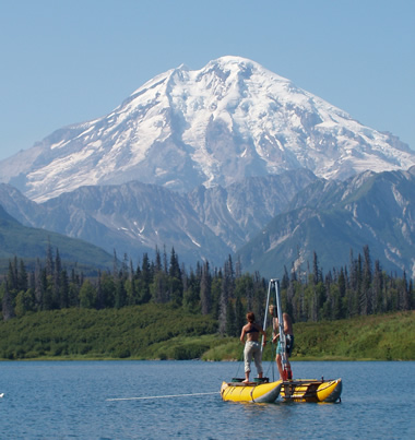 Picture of Redoubt Volcano from Bear Lake